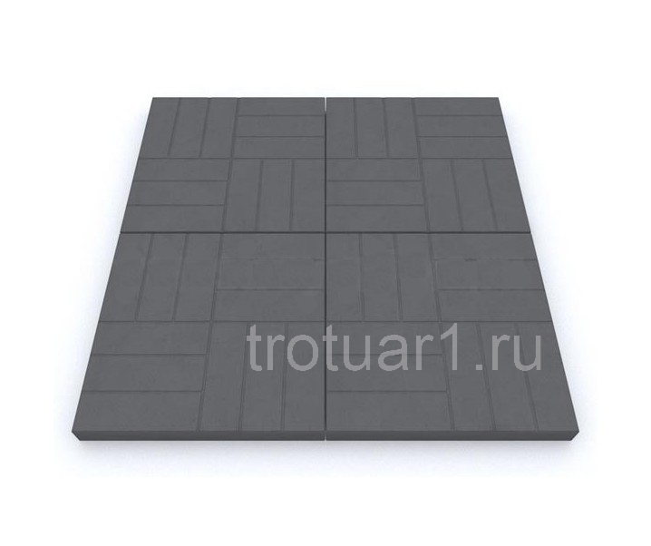 Тротуарная плитка «12 кирпичей» черная