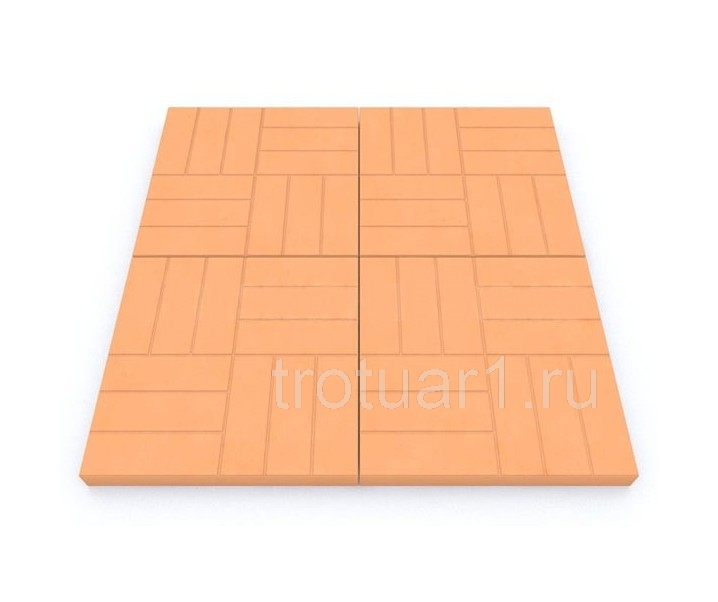 Тротуарная плитка «12 кирпичей» оранжевая