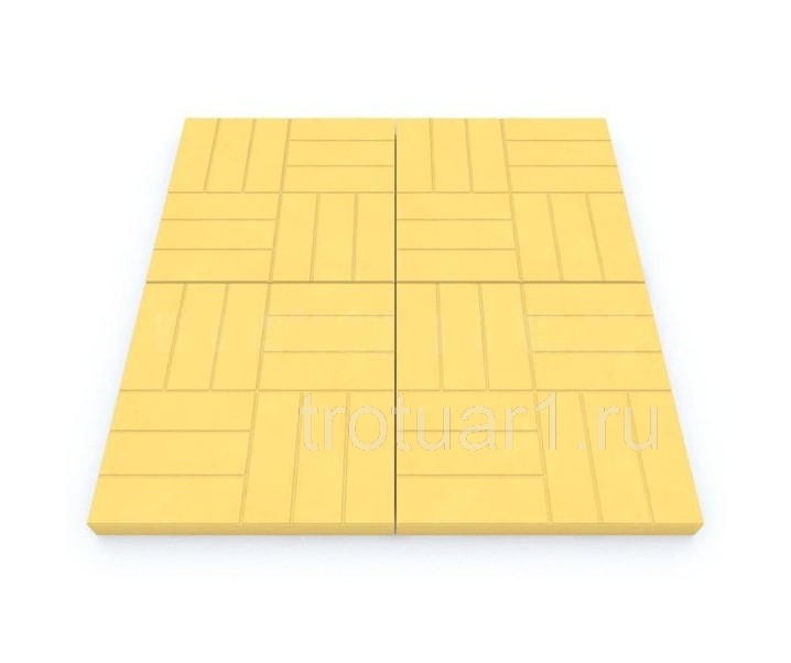 Тротуарная плитка «12 кирпичей» желтая